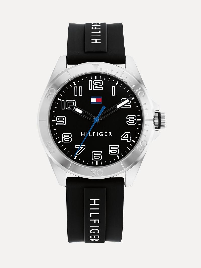 Fiú Tommy Hilfiger Watch with Szilikon Pántos Technology Fekete | HU 2388XYU